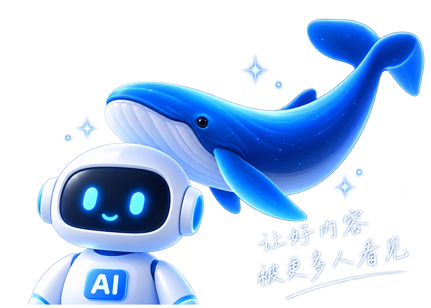 AI 机器人与鲸鱼;让好内容,被更多人看见